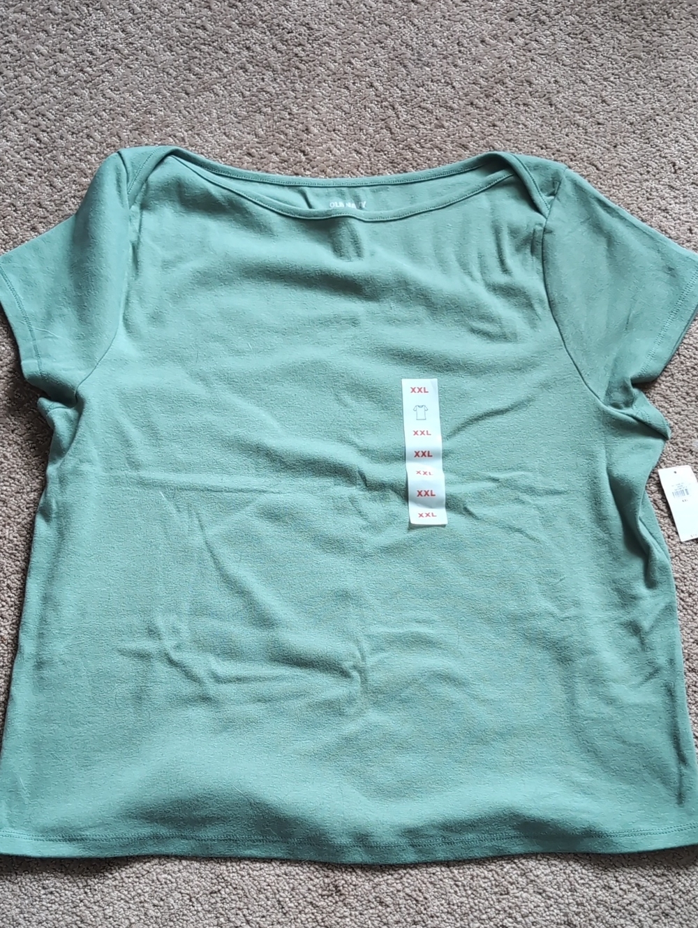 Old Navy Short Sleeve Scoop Neck Top in Sage Green